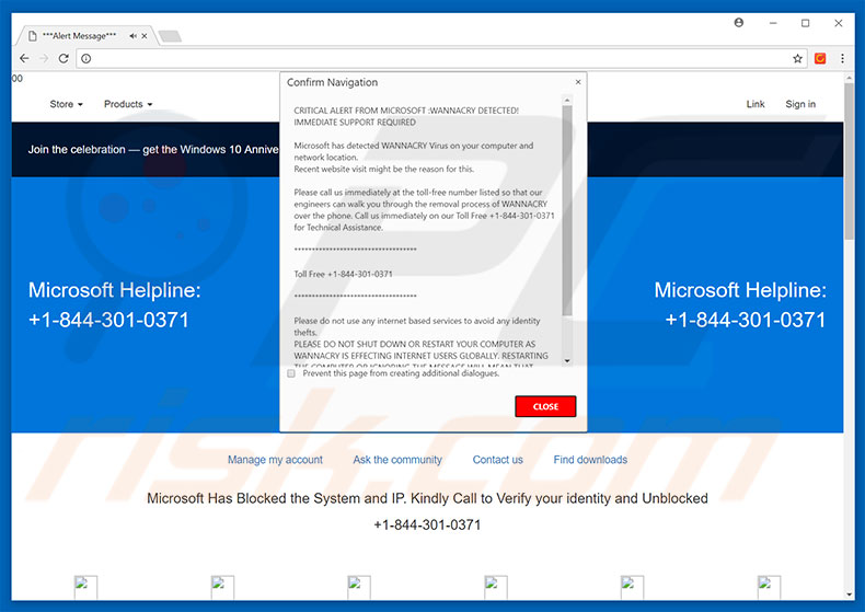 Adware CRITICAL ALERT FROM MICROSOFT