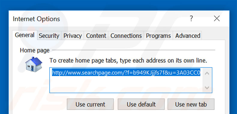 Removendo a página inicial searchpage.com do Internet Explorer