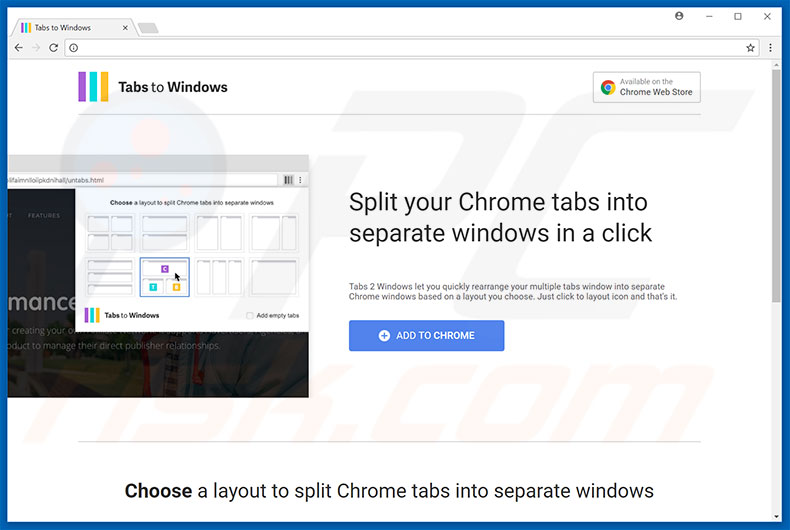 Adware Tabs To Windows