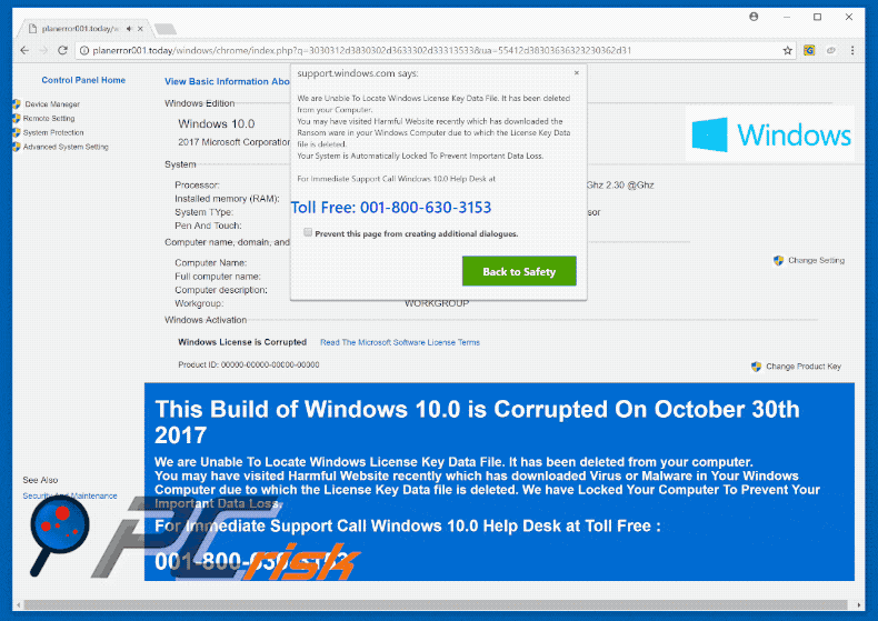 aparência da fraude do ficheiro para dados da chave de licença Windows 2