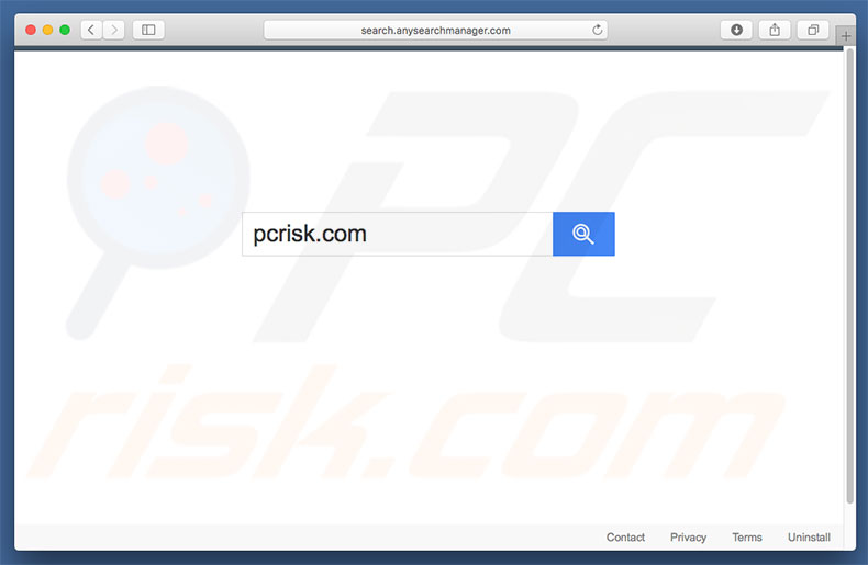 sequestrador de navegador search.anysearchmanager.com num computador Mac
