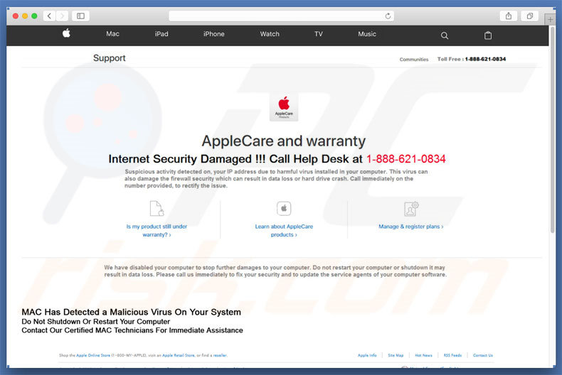 Fraude AppleCare And Warranty from Mac