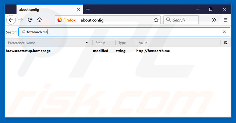 Removendo a página inicial foxsearch.me e motor de pesquisa padrão do Mozilla Firefox