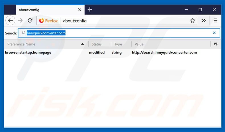 Remover a página inicial search.hmyquickconverter.com e motor de pesquisa padrão do Mozilla Firefox