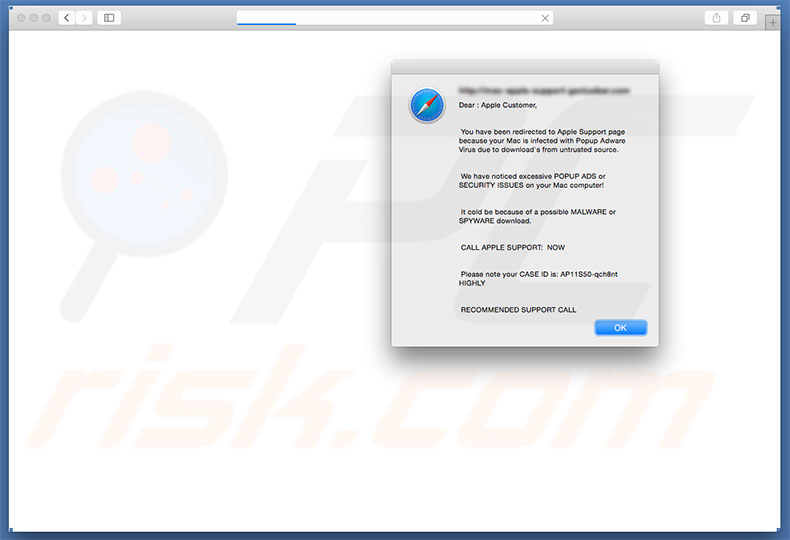 Fraude do Vírus Your Mac Is Infected With Popup Adware Virus from Mac