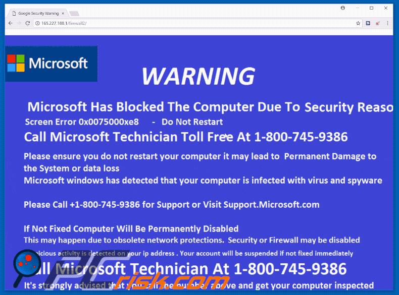 fraude Microsoft Has Blocked The Computer gif