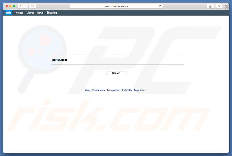 sequestrador de navegador search.ishimotto.com num computador Mac