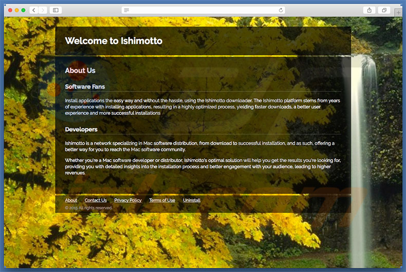 Site duvidoso usado para promover o search.ishimotto.com