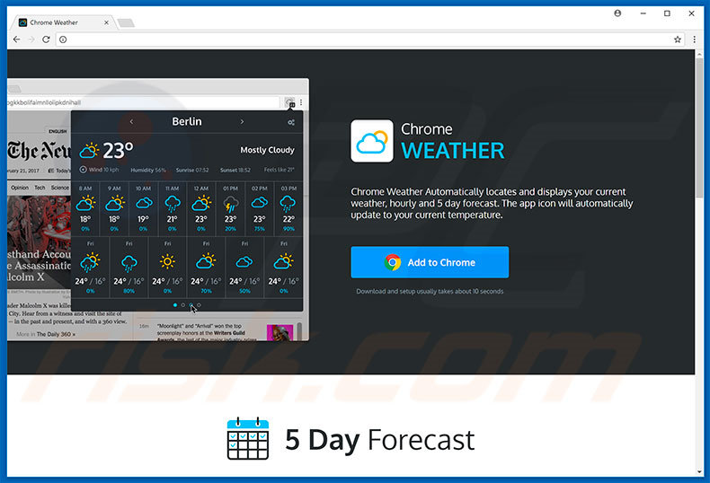 Adware Weather For Chrome