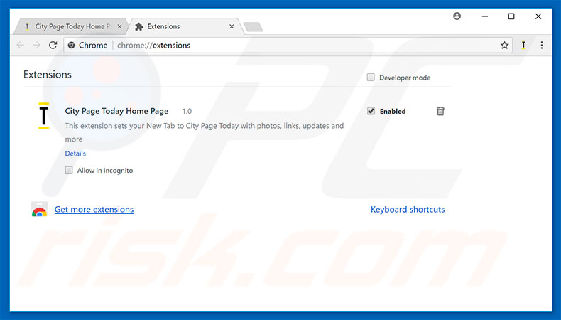 Removendo os anúncios Windows Detected ZEUS Virus do Google Chrome passo 2