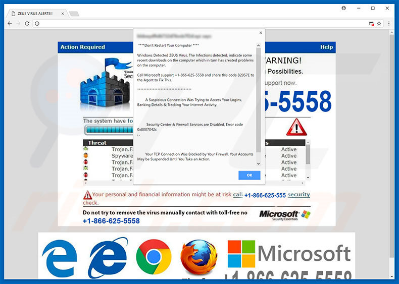 Adware Windows Detected ZEUS Virus