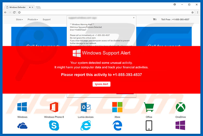 Adware Windows Support Alert