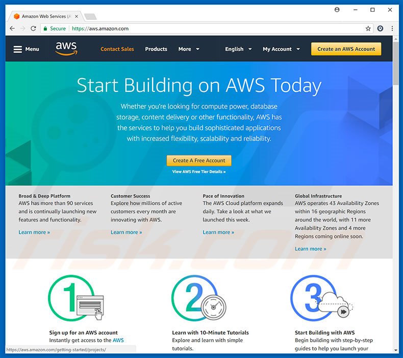 Redirecionamentos de Amazon AWS