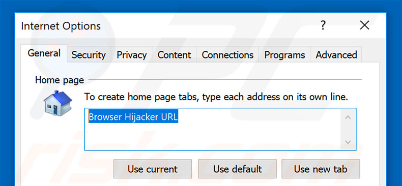 Removendo o sequestrador de navegador da página inicial do Internet Explorer