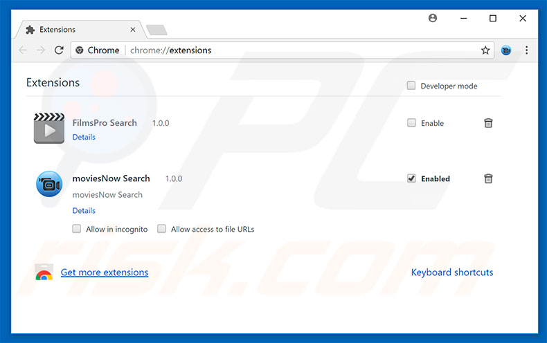 Removendo as extensões relacionadas a chromesearch.online do Google Chrome