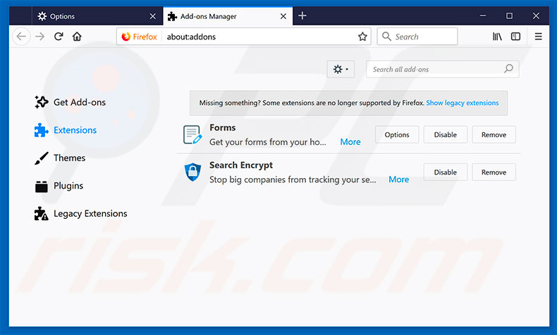 Removendo os anúncios FileRepMalware do Mozilla Firefox passo 2