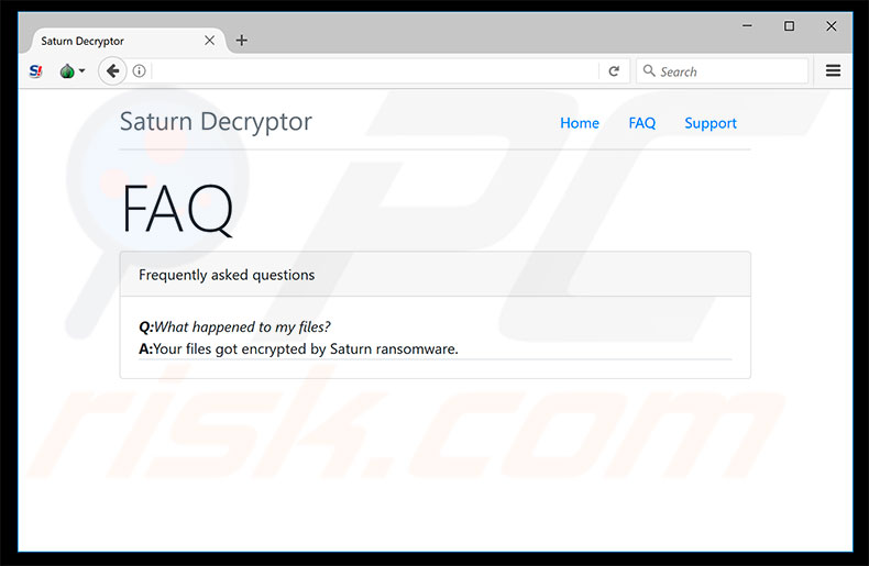 FAQ do website de Saturn