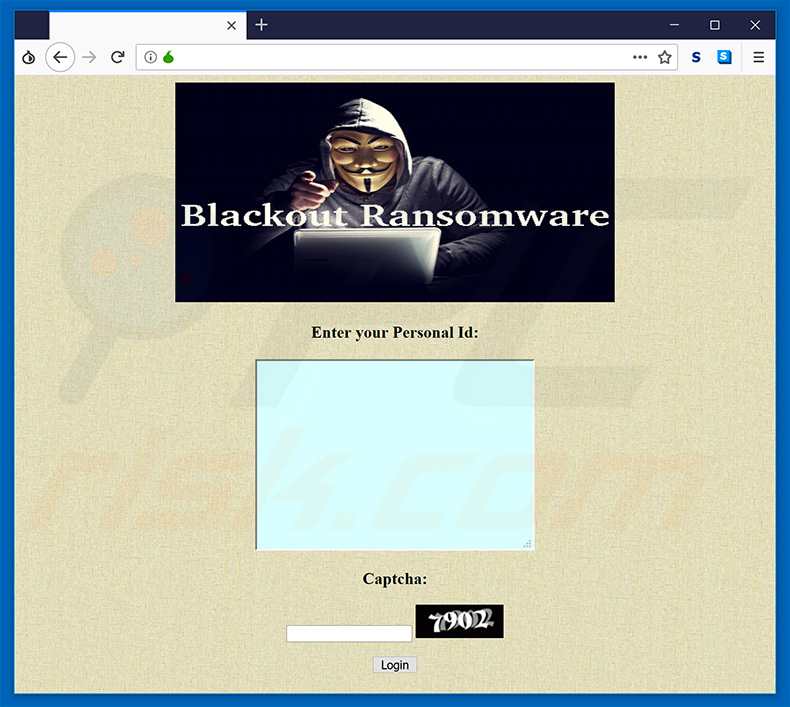 site tor do ransomware blackout