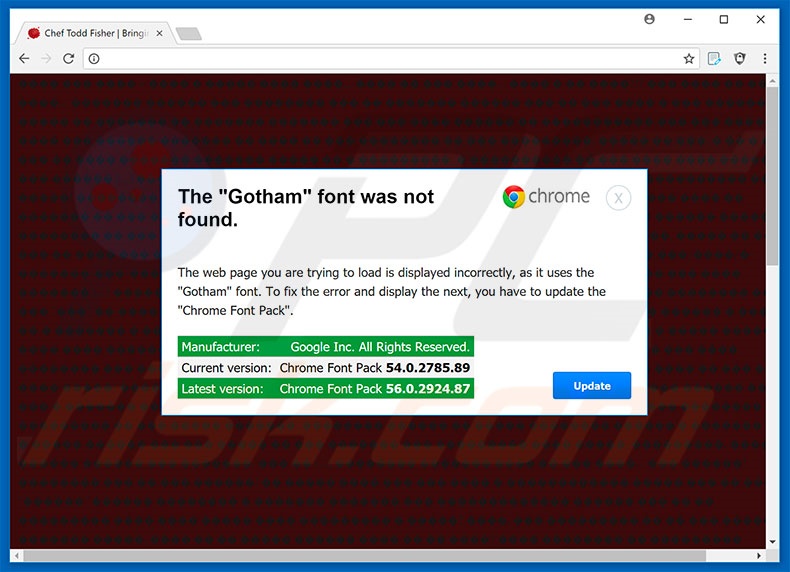 The Gotham Font Was Not Found Google Chrome Passo 1