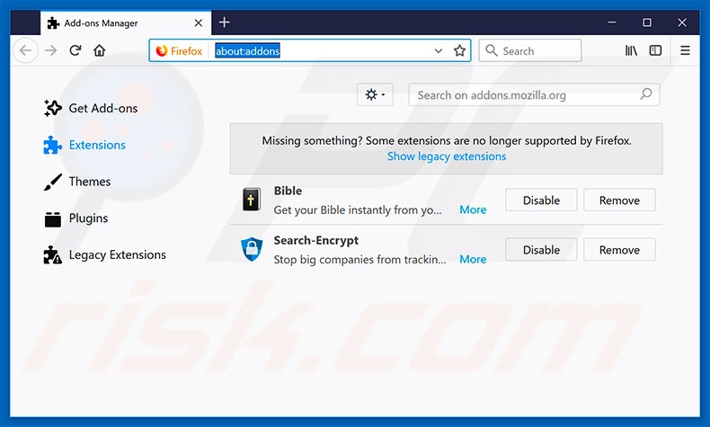 Removendo as extensões relacionadas a go.deepteep.com do Mozilla Firefox