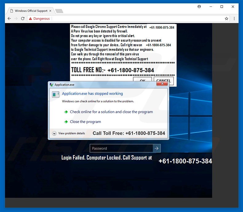 Fraude Google Chrome Support Centre