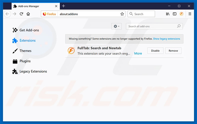 Removendo as extensões relacionadas a my-search.com do Mozilla Firefox