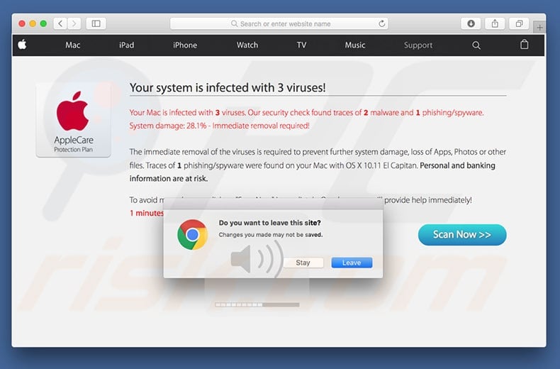 Fraude Your Mac Is Infected With 3 Viruses