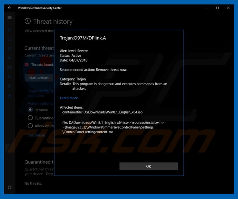 Malware Trojan:O97M/DPLink.A