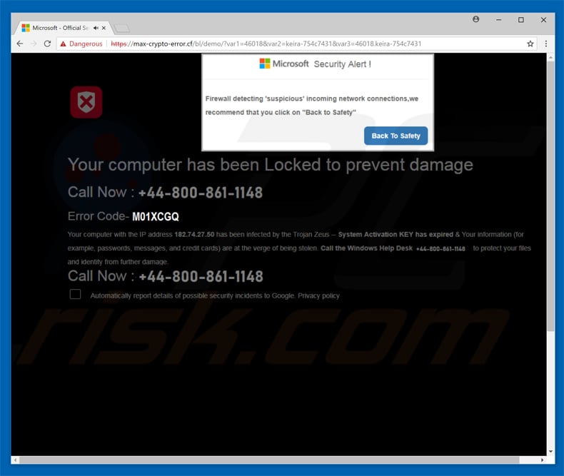 fraude computer locked to prevent damage tech support exemplo 2