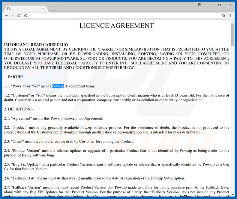 Adware Powzip
