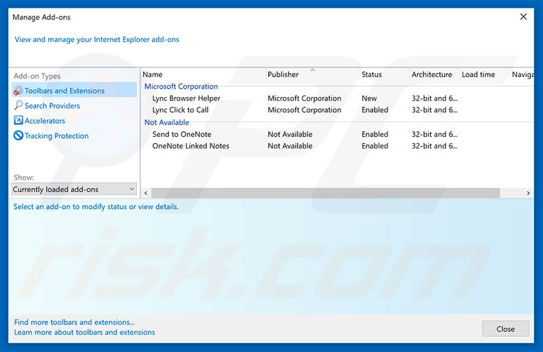 Remoção de extensões fraudulentas do Internet Explorer passo 2