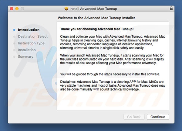 Configuração da instalação oficial Advanced Mac Tuneup