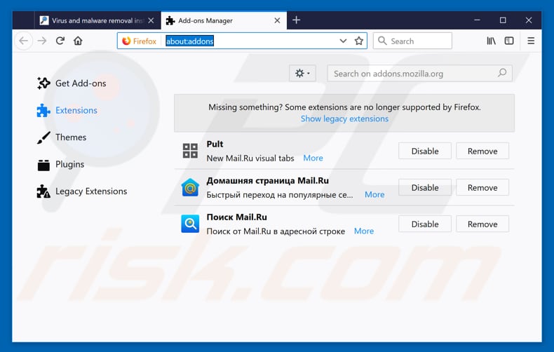 Remover anúncios Check2push.com do Mozilla Firefox passo 2
