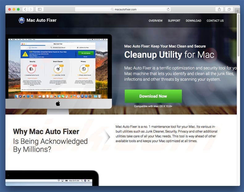Website oficial de Mac Auto Fixer