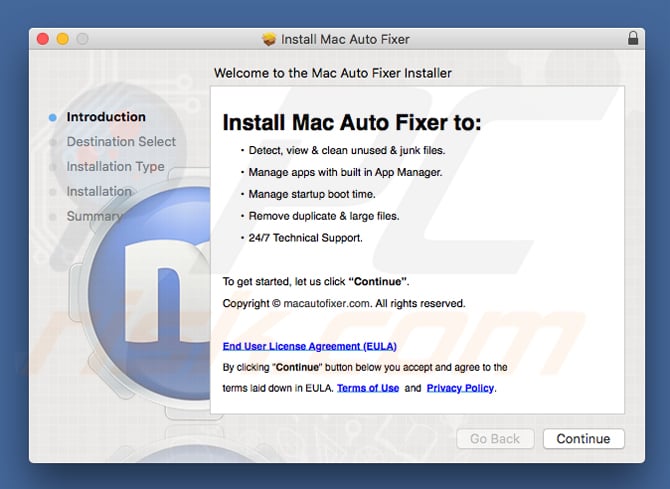 configuração do mac auto fixer