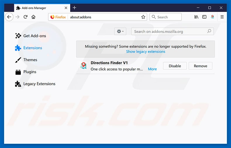 Removendo as extensões do Mozilla Firefox relacionadas a searchmulty.com