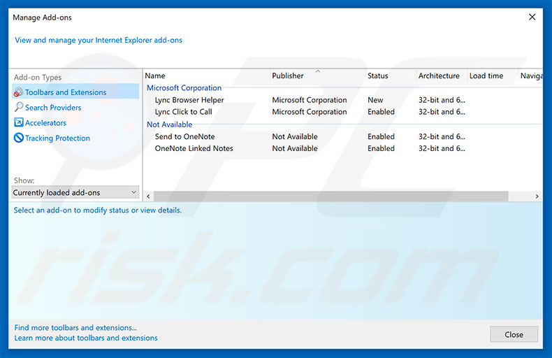 Remover as extensões do Internet Explorer passo 2