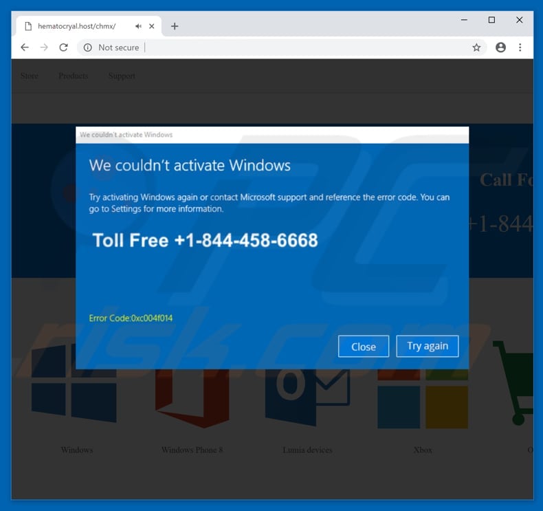 Fraude We Couldn't Activate Windows