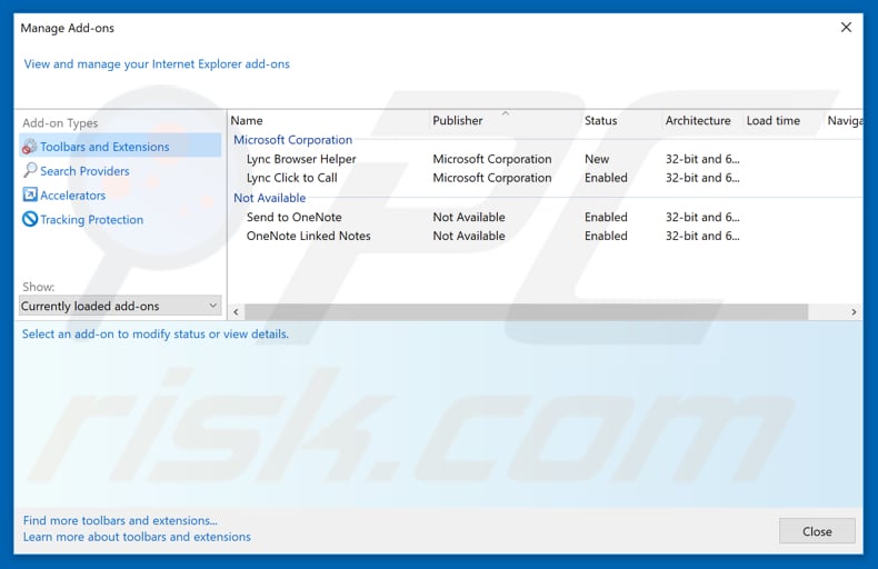 Remova as extensões fraudulentas do Internet Explorer passo 2