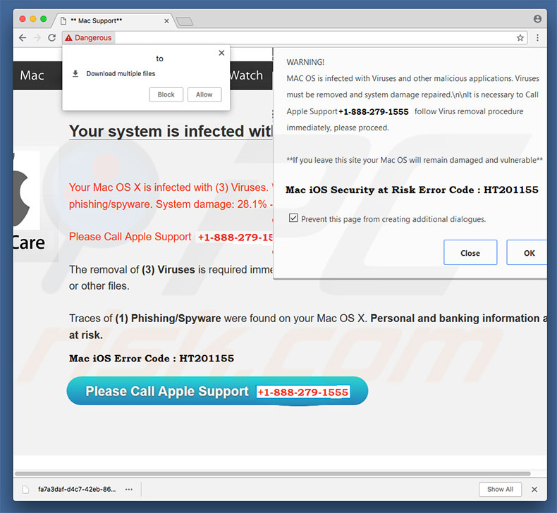 Fraude Mac iOS Security At Risk Error Code HT201155