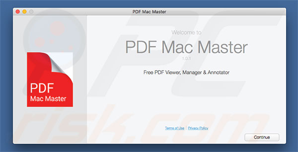 Instalador fraudulento usado para promover PDF Mac Master