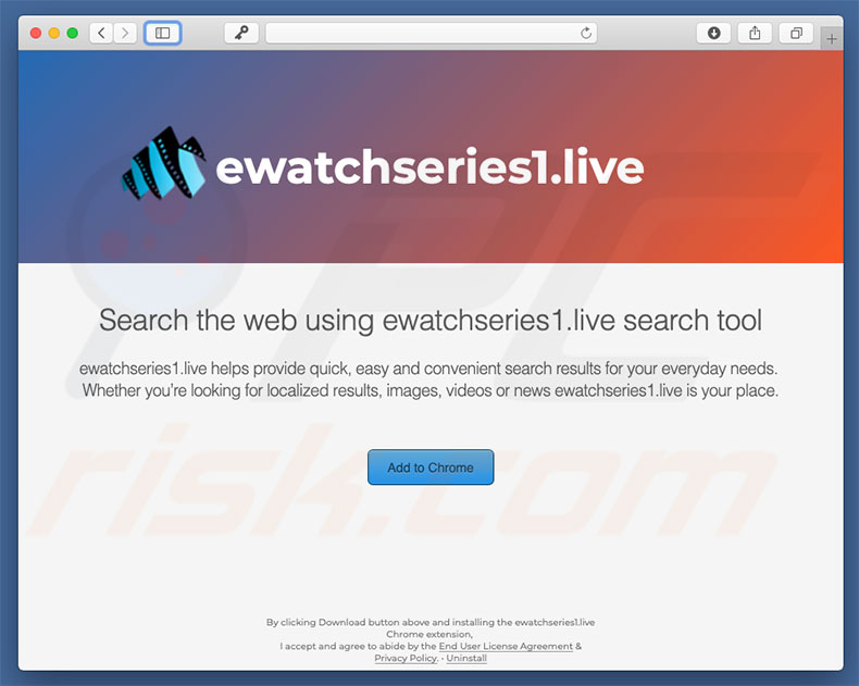 Website fraudulento a promover search.ewatchseries.live