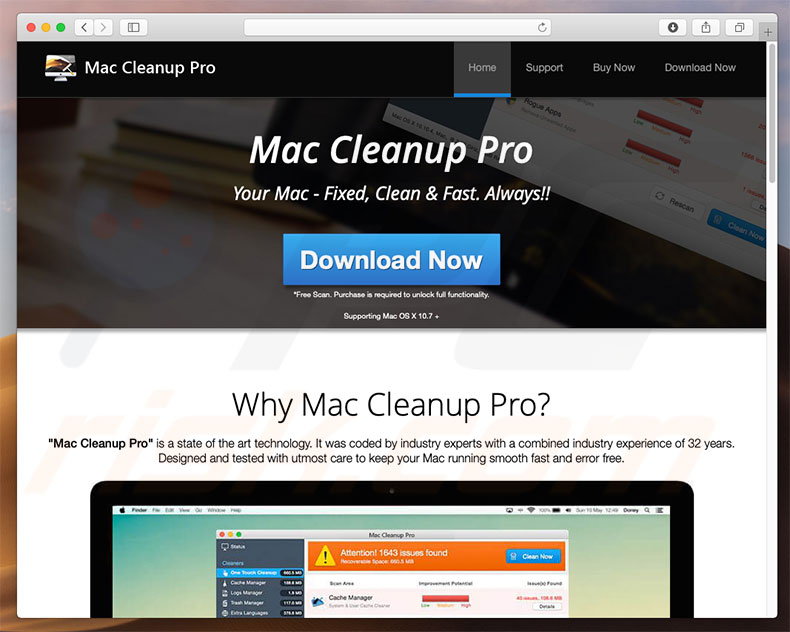 Fraude Mac Cleanup Pro
