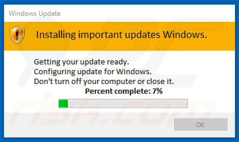 Windows Update falso de INFOWAIT