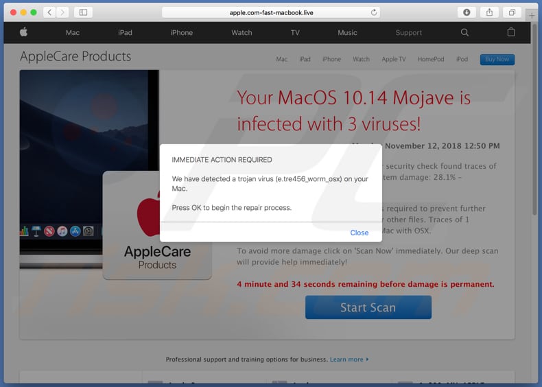 Fraude Your MacOS 10.14 Mojave Is Infected With 3 Viruses!