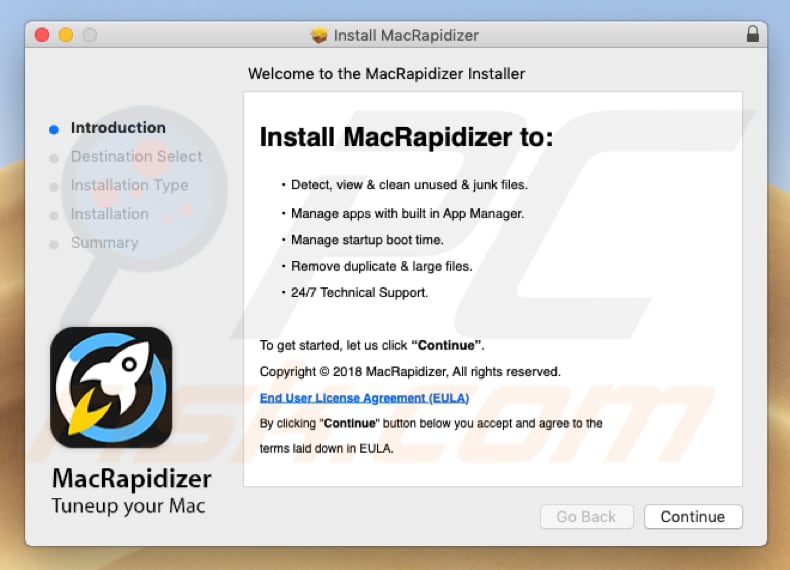 MacRapidizer Installation setup