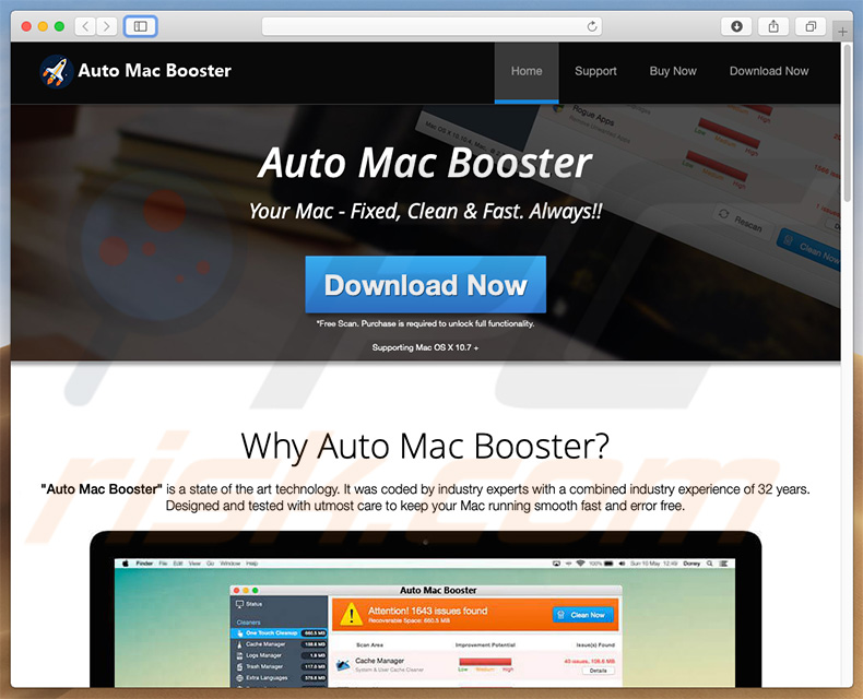 Site de descarregamento de Auto Mac Booster