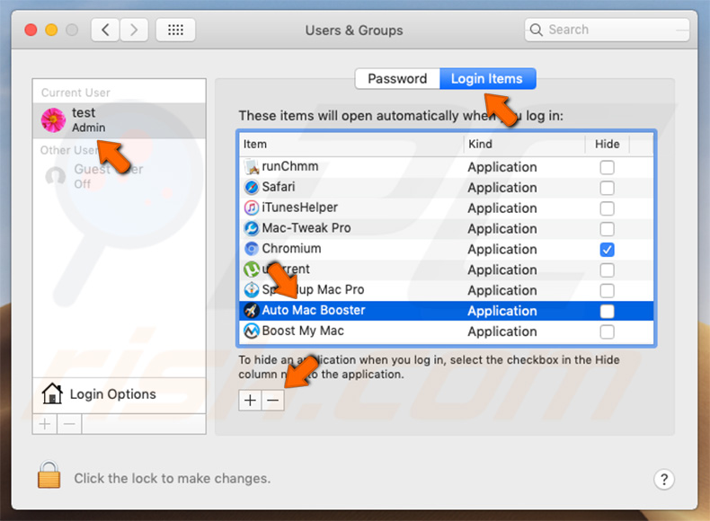 Preferências do sistema da API Auto Mac Booster