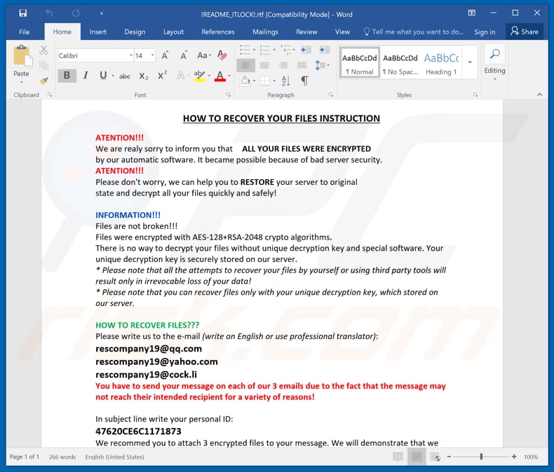 Instruções de desencriptação de ITLOCK (!README_ITLOCK!.rtf)