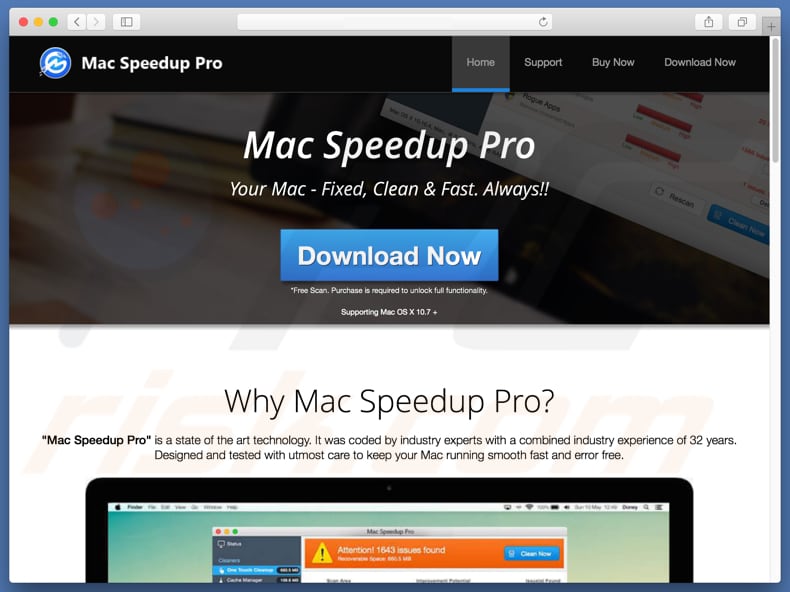 Aplicação indesejada do Mac Speedup Pro
